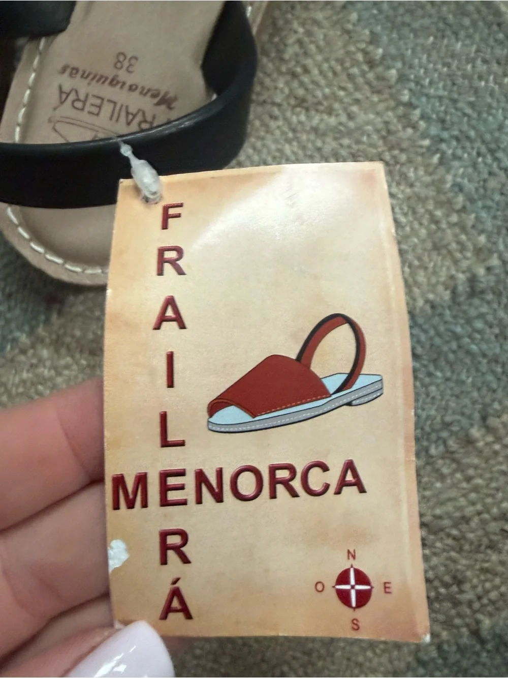 Frailera Menorcan Avarcas sandals in Black Size 38 US7.5 NWT